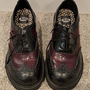 Leather Chunky Oxfords - GUC